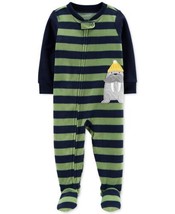 allbrand365 Designer Infant Boys Fleece Footie Pajamas, 18 Months, Green/Navy - £21.40 GBP