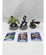Lot Of (3) Disney Infinity 2.0 Marvel Figures Hulk Hawk Rocket Racoon - $24.42 CAD