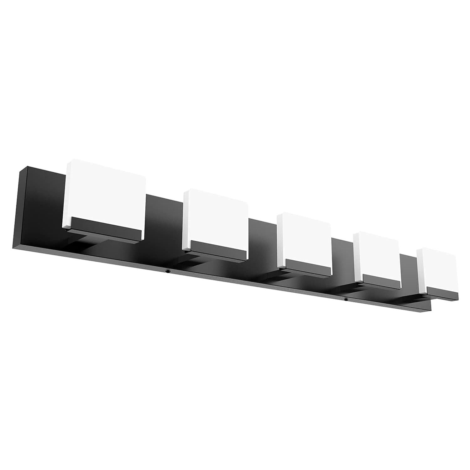 Led Modern Bathroom Vanity Light 5 Light Acrylic Matte Black Modern Bathroom Van