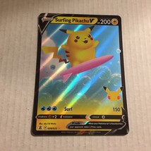 2021 Pokemon Surfing Pikachu 25th Anniversary Holo Training Card 08/25 - $6.60