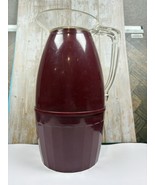 Vintage Thermos Brand Vacuum Jug Model 154 Hot Cold Carafe Cup Dark red USA - €15,40 EUR
