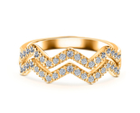 10k/14k/18k yellow gold ring with diamonds Elegant Moissanite & Diamond - £283.74 GBP - £425.97 GBP