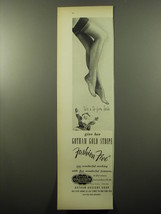 1950 Gotham Gold Stripe Stockings Ad - Take a tip from Santa give her Gotham - £14.76 GBP