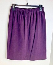 DJ Summer Womens Sz 6 Purple Pull on Skirt Elastic Waist Knee Length - £8.88 GBP