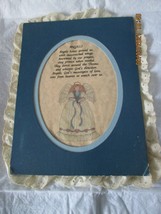 Angel Picture with Poem 8&quot; x 10&quot; Dark and Light Blue Used - $5.00