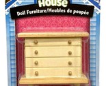 Doll House Furniture Miniature wooden bedroom wide dresser - $9.89