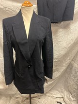 Vintage Dana Buchman Women&#39;s Navy Blue Blazer and Skirt Set, Size 6 - £245.31 GBP