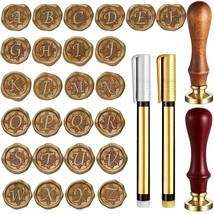 Letters A-Z Wax Seal Stamp Vintage Alphabet Initials Sealing Stamp Kit Wax Seal  - £57.67 GBP