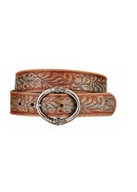 Most Wanted ring buckle distressed leather belt in Brown - £23.47 GBP