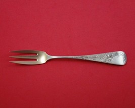 Antique Lily Engraved by Duhme Sterling Silver Oyster Fork w/ Rose Gold ... - $88.11