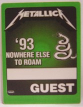 Metallica - Vintage Original 1993 Concert Tour Cloth Backstage Pass - £7.99 GBP