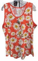 New LuLaRoe 2XL Melon White Gray Gold Green Sunflowers Regular Tank Top ... - $24.74
