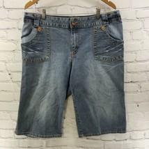 Venezia Denim Shorts Womens Sz 18 Faded Wash  - £14.02 GBP