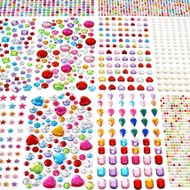 2774Pcs Gem Stickers Jewels for Crafts - Self Adhesive Rhinestone Jewel Stickers - $12.19