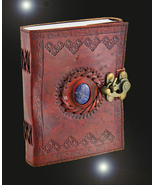 Haunted journal 50X SCHOLAR ENHANCED WISH MAGNIFIER MAGICK LEATHER WITCH... - $99.77