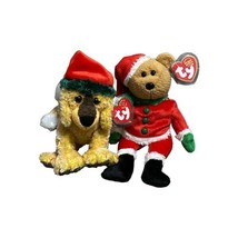 2001 2003 Kringle Santa Claus Christmas Bear Jinglepup Dog Ty Beanie Babies - £7.81 GBP