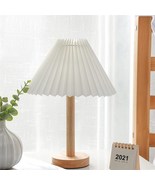 Zenply Pleated Table Lamp Aesthetic Vintage Lamp Warm White LED Bulb Inc... - £21.90 GBP
