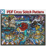 Disney Princess Ariel Little Mermaid Stained Glass Counted Cross Stitch ... - $4.82 CAD