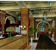 Chicago IL Illinois Plaza Hotel Lobby and Office 1920s UNP Vtg Postcard - £3.07 GBP
