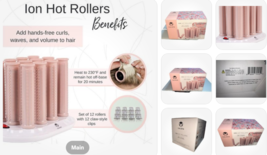 &quot;Calista Hot Rollers 1” long  12pc Set Special Edition Bag QVC Exclusive - $44.43