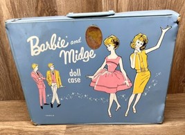 Vintage Barbie and Midge Double Doll Case Blue 1963 - $14.83