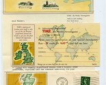 Time Magazine Subscription Letter &amp; Response Card from London 1954 Maps - £22.08 GBP