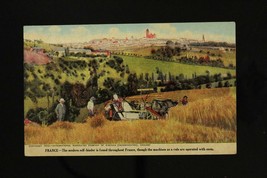 Postcard Farming Agriculture France 1910 International Harvester Oxen Machines - £15.78 GBP