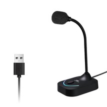 Usb Microphone For Computer, Pc/Laptop Mic, Mute Button With Led Indicator, Plug - £23.97 GBP