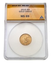 2015 1/10 ML G $5 Or American Eagle Classé Par Anacs Comme - $522.70
