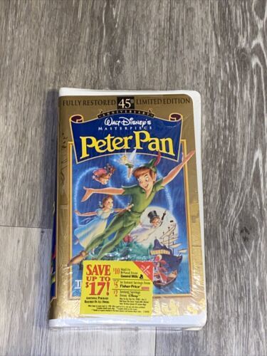 Primary image for Walt Disney Peter Pan VHS 1998 45th Anniversary Limited Edition Brand New Sealed