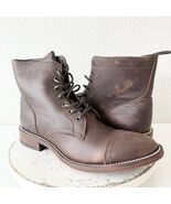NEW Lane Mens Brown Ankle Boots Size 10.5 Lace-up Casual Genuine Leather... - $247.50