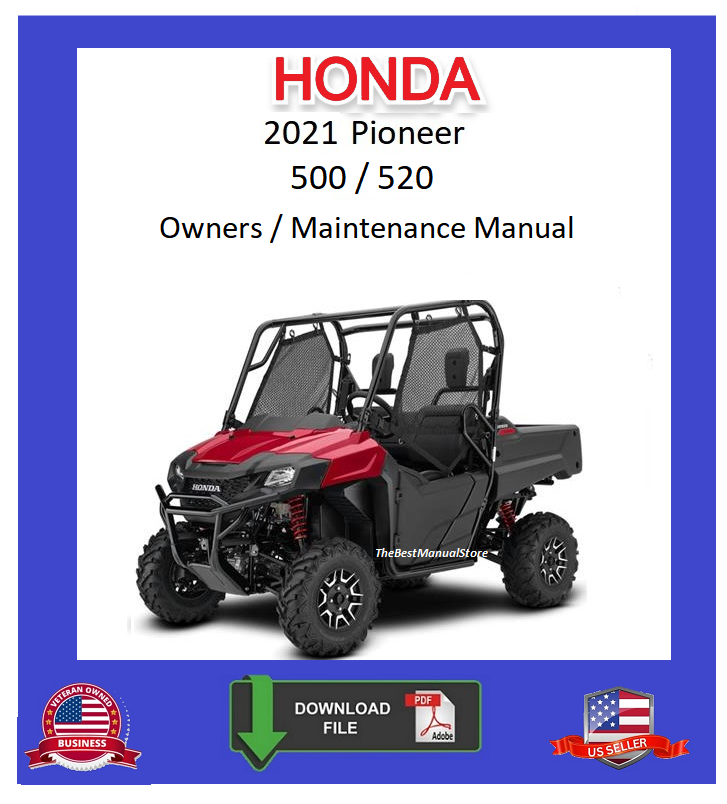 2021 Honda Pioneer 500 / 520 SXS Owners / Maintenance Manual - $12.95