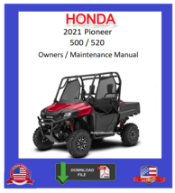 2021 Honda Pioneer 500 / 520 SXS Owners / Maintenance Manual - $12.95