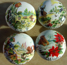 Ceramic Cabinet Knobs Flowers Bouquets of the four seasons (4) - £17.64 GBP