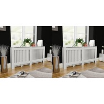 vidaXL White MDF Radiator Covers (2-Pack), 67.7" - Decorative Heat Guard - $291.49