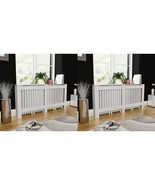 vidaXL White MDF Radiator Covers (2-Pack), 67.7&quot; - Decorative Heat Guard - $291.49