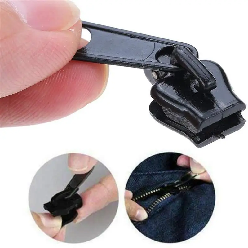 Sporting 6/12PCS Instant Zippers Sliders Pull Universal Fix Zipper Repair Kit Re - £23.89 GBP