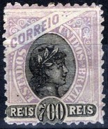 ZAYIX - 1894-7 Brazil 121 MH 700r lt Lilac &amp; black Liberty Head CV $25 0... - £9.83 GBP