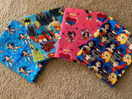 Fat Quarter Fabric 4 FQ bundle Superhero Wonder Woman batgirl 100% Cotton - £18.54 GBP