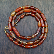 Antique German Africa traded Agate Beads Banded Agate Beads Necklace GRM-1 - £191.80 GBP