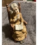 Japanese Vintage Porcelain Figurine Old People Woman Sitting Rocking Cha... - £23.80 GBP