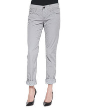 New Womens True Religion Brand Jeans NWT 24 Brianna Boyfriend Poplin Gray Griffi - £211.16 GBP