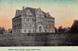 Storm Lago Iowa Ia ~ Buena Vista College ~ 1910s Cartolina - £6.53 GBP