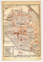 1911 Antique City Map Of Franzensbad / Frantiskovy Lazne / Czech Republic - £15.05 GBP