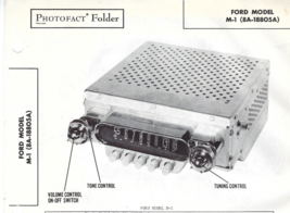 1948 Ford M-1 8A-18805A AM Car Radio Photofact Repair Manual M1 8A-18805... - £8.39 GBP