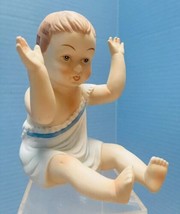 Bisque Piano Baby Boy - Raised Arms 7in Vintage Figurine UGCC - £17.17 GBP