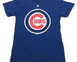 Chicago Cubs Camiseta Chicos Youth S Majestic Azul Cuello Redondo Algodón - $12.18
