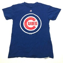 Chicago Cubs Camiseta Chicos Youth S Majestic Azul Cuello Redondo Algodón - £9.57 GBP