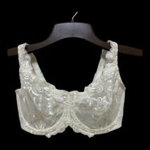 SOMA 34DDD Ivory SENSUOUS Lace Unlined Bra Sheer Free SHIP EUC Embroider... - £17.05 GBP