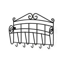 Spectrum 37510 Metal Wall Mount Scroll Single Letter and Key Holder, Black  - $834.34 MXN